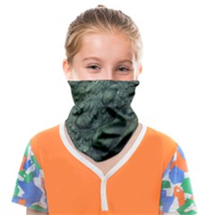 Leaves Water Drops Green  Face Covering Bandana (kids) by artworkshop