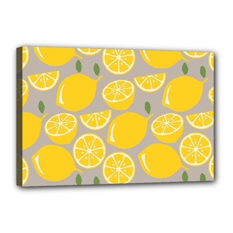 Lemon Wallpaper Canvas 18  X 12  (stretched) by artworkshop