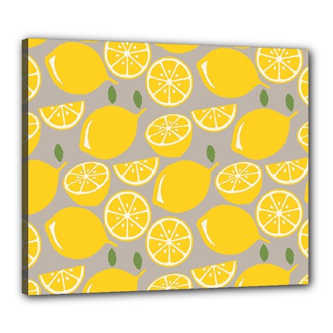 Lemon Wallpaper Canvas 24  X 20  (stretched) by artworkshop