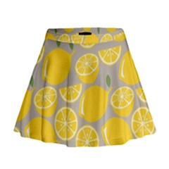 Lemon Wallpaper Mini Flare Skirt by artworkshop