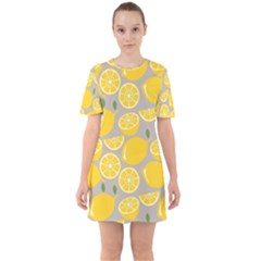 Lemon Wallpaper Sixties Short Sleeve Mini Dress by artworkshop