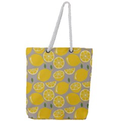 Lemon Wallpaper Full Print Rope Handle Tote (large) by artworkshop