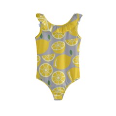 Lemon Wallpaper Kids  Frill Swimsuit