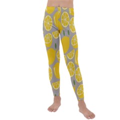 Lemon Wallpaper Kids  Lightweight Velour Leggings by artworkshop