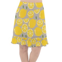 Lemon Wallpaper Fishtail Chiffon Skirt by artworkshop