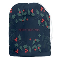 Merry Christmas Holiday Pattern  Drawstring Pouch (3xl) by artworkshop
