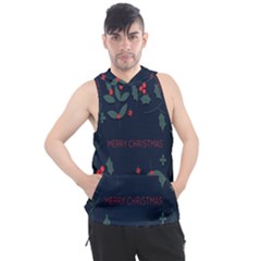 Merry Christmas Holiday Pattern  Men s Sleeveless Hoodie by artworkshop