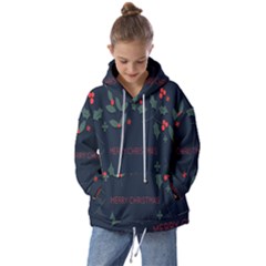 Merry Christmas Holiday Pattern  Kids  Oversized Hoodie by artworkshop