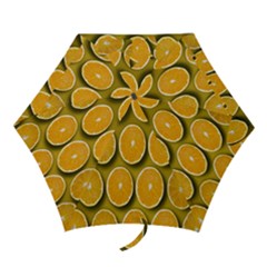 Orange Slices Cross Sections Pattern Mini Folding Umbrellas by artworkshop