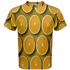 Orange Slices Cross Sections Pattern Men s Cotton Tee by artworkshop