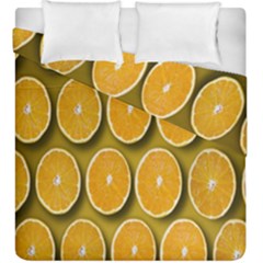 Orange Slices Cross Sections Pattern Duvet Cover Double Side (king Size)