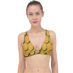 Orange Slices Cross Sections Pattern Classic Banded Bikini Top