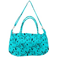 Flower Texture Textile Removal Strap Handbag