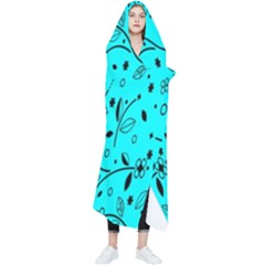 Flower Texture Textile Wearable Blanket by artworkshop