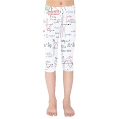 Math Formula Pattern Kids  Capri Leggings  by Wegoenart