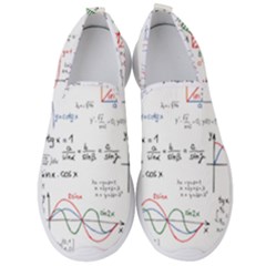 Math Formula Pattern Men s Slip On Sneakers by Wegoenart