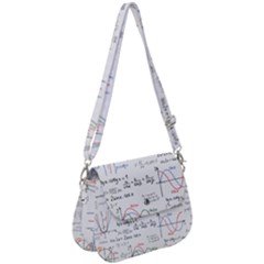 Math Formula Pattern Saddle Handbag