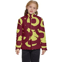 Illustration Art Pattern Design Painting- Kids  Puffer Bubble Jacket Coat by Wegoenart