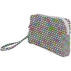 Honeycomb Art Pattern Design Background Wristlet Pouch Bag (small) by Wegoenart