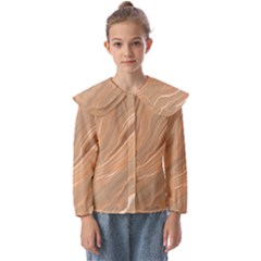 Abstract Marble Effect Earth Stone Texture Kids  Peter Pan Collar Blouse by Wegoenart