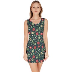 Flowering-branches-seamless-pattern Bodycon Dress by Zezheshop