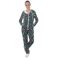 Flowering-branches-seamless-pattern Women s Tracksuit by Zezheshop