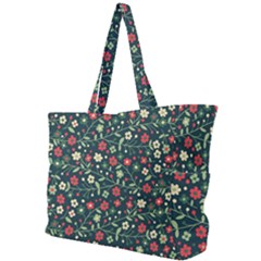 Flowering-branches-seamless-pattern Simple Shoulder Bag by Zezheshop