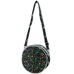 Flowering-branches-seamless-pattern Crossbody Circle Bag by Zezheshop