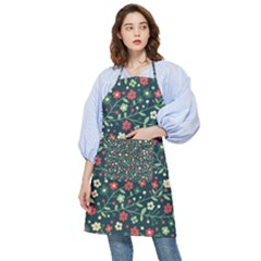 Flowering-branches-seamless-pattern Pocket Apron