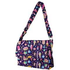 Cute-seamless-pattern-with-colorful-sweets-cakes-lollipops Full Print Messenger Bag (l)