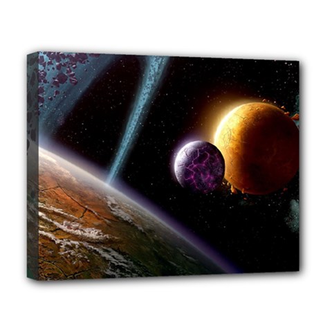 Planets In Space Deluxe Canvas 20  X 16  (stretched)