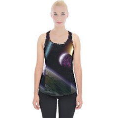 Planets In Space Piece Up Tank Top