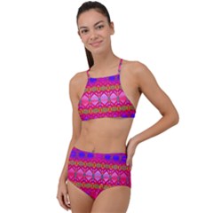 Pink Mirrors High Waist Tankini Set by Thespacecampers