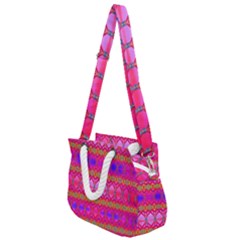 Pink Mirrors Rope Handles Shoulder Strap Bag by Thespacecampers