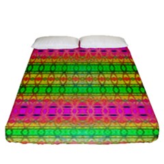 Peace And Love Fitted Sheet (Queen Size)