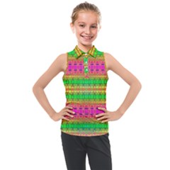 Peace And Love Kids  Sleeveless Polo Tee