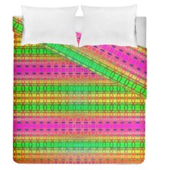 Peace And Love Duvet Cover Double Side (queen Size) by Thespacecampers