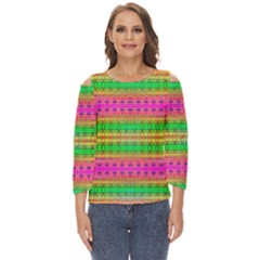 Peace And Love Cut Out Wide Sleeve Top