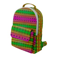 Peace And Love Flap Pocket Backpack (large) by Thespacecampers