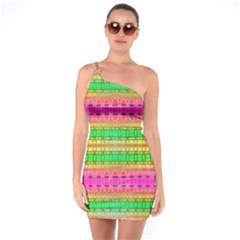 Peace And Love One Soulder Bodycon Dress by Thespacecampers