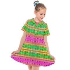 Peace And Love Kids  Short Sleeve Shirt Dress by Thespacecampers