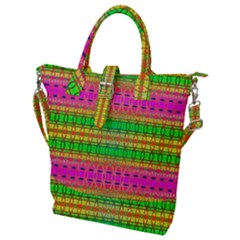 Peace And Love Buckle Top Tote Bag by Thespacecampers