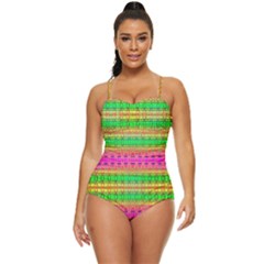 Peace And Love Retro Full Coverage Swimsuit by Thespacecampers