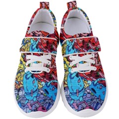 Graffiti-wall-mural-painting-arts Women s Velcro Strap Shoes by Simbadda