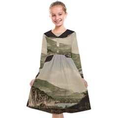 Ponale Road, Garda, Italy  Kids  Midi Sailor Dress by ConteMonfrey