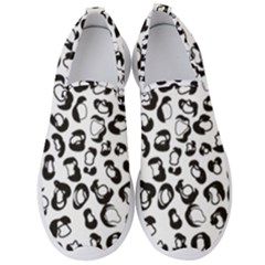 Black And White Leopard Print Jaguar Dots Men s Slip On Sneakers by ConteMonfrey