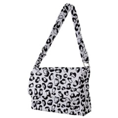 Black And White Leopard Print Jaguar Dots Full Print Messenger Bag (m) by ConteMonfrey