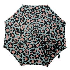 Blue And Pink Jaguar Dots Leopard Black And White Leopard Print Jaguar Dots Hook Handle Umbrellas (medium) by ConteMonfrey