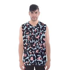 Blue And Pink Jaguar Dots Leopard Black And White Leopard Print Jaguar Dots Men s Basketball Tank Top by ConteMonfrey