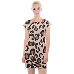 Leopard Jaguar Dots Cap Sleeve Bodycon Dress by ConteMonfrey